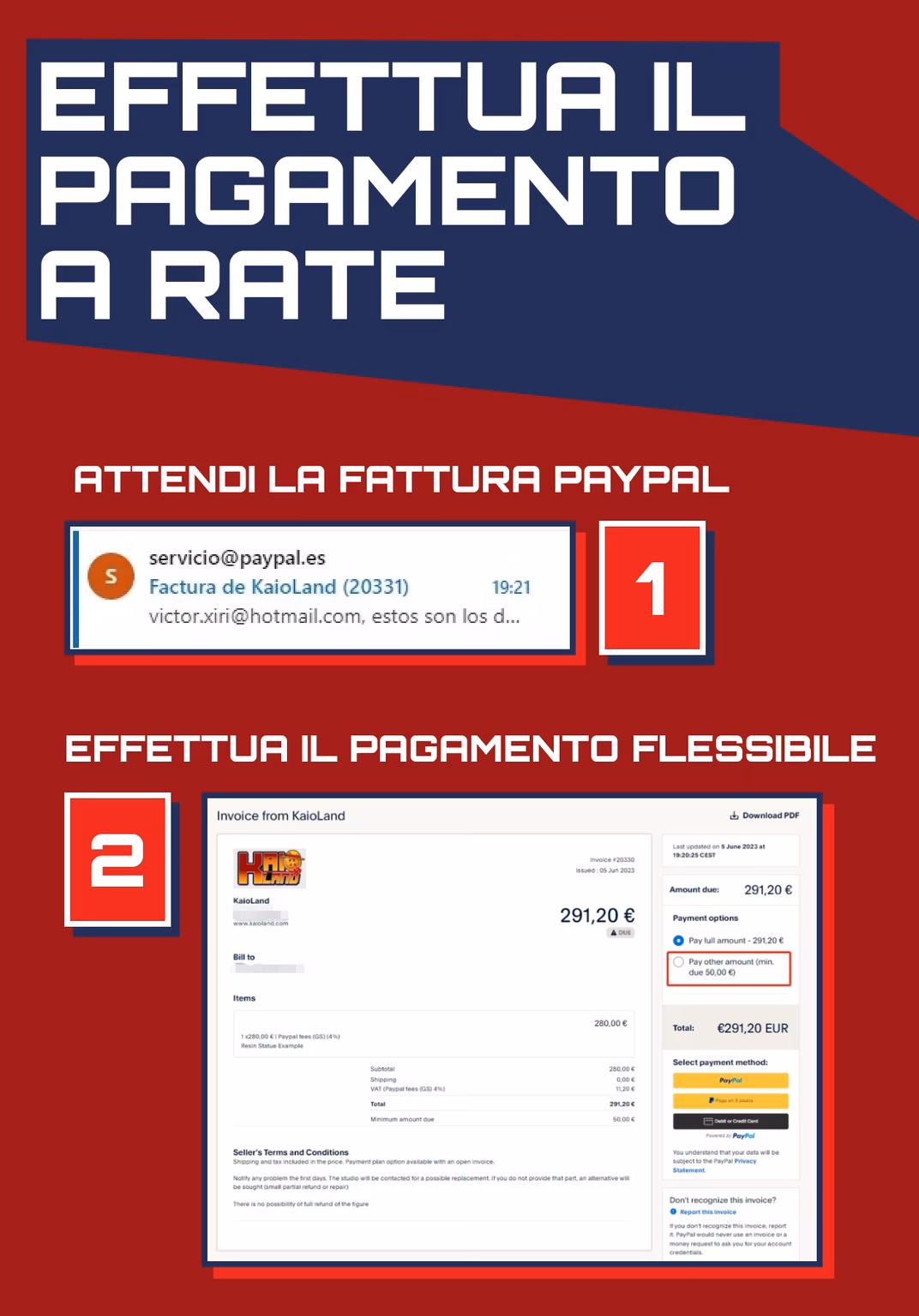 EFFETTUA IL PAGAMENTO A RATE