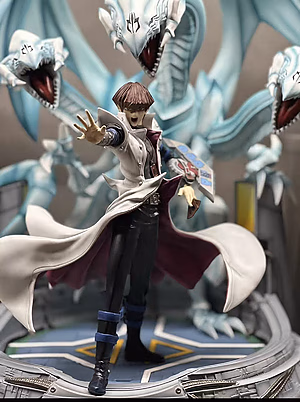 Yu Gi Oh Kitsune Statue Seto Kaiba and  Blue-Eyes Ultimate Dragon